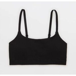 Aerie NWT Wire Free Adjustable Swim Bikini Top Bra Sz XXS Womens Black
